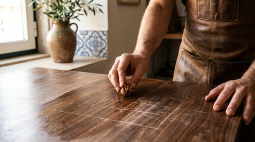 Arranhões na madeira? Esfregue uma noz sobre eles – o resultado é surpreendente