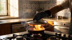 Incêndio de gordura na cozinha: "Nunca use água!", o gesto que salva vidas